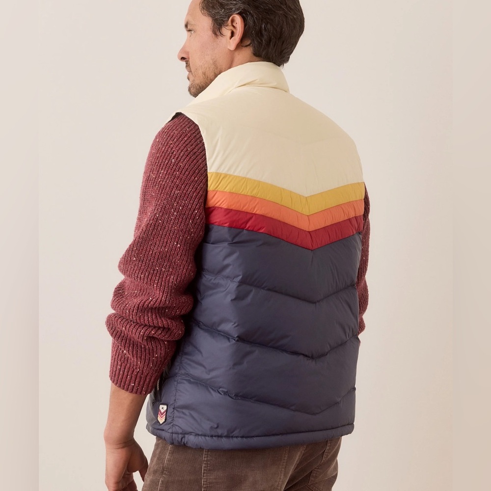 Marine Layer Archive Boreal Puffer Vest - Sunset Navy ColorBlock - Picture 4 of 8